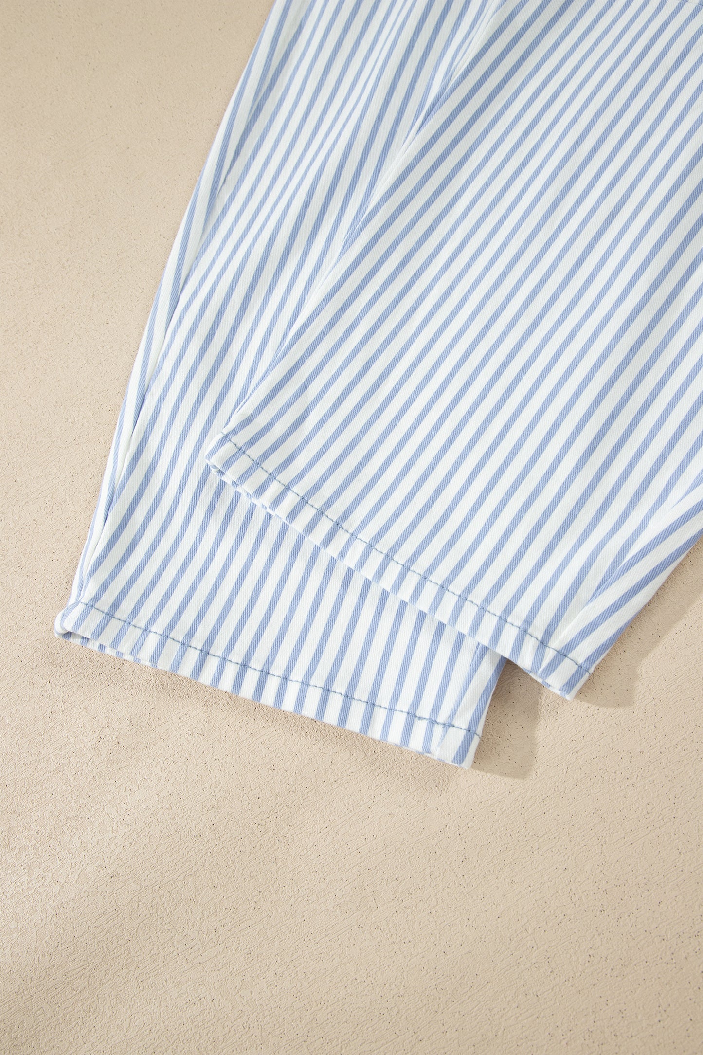 Stripe Casual Barrel Jeans