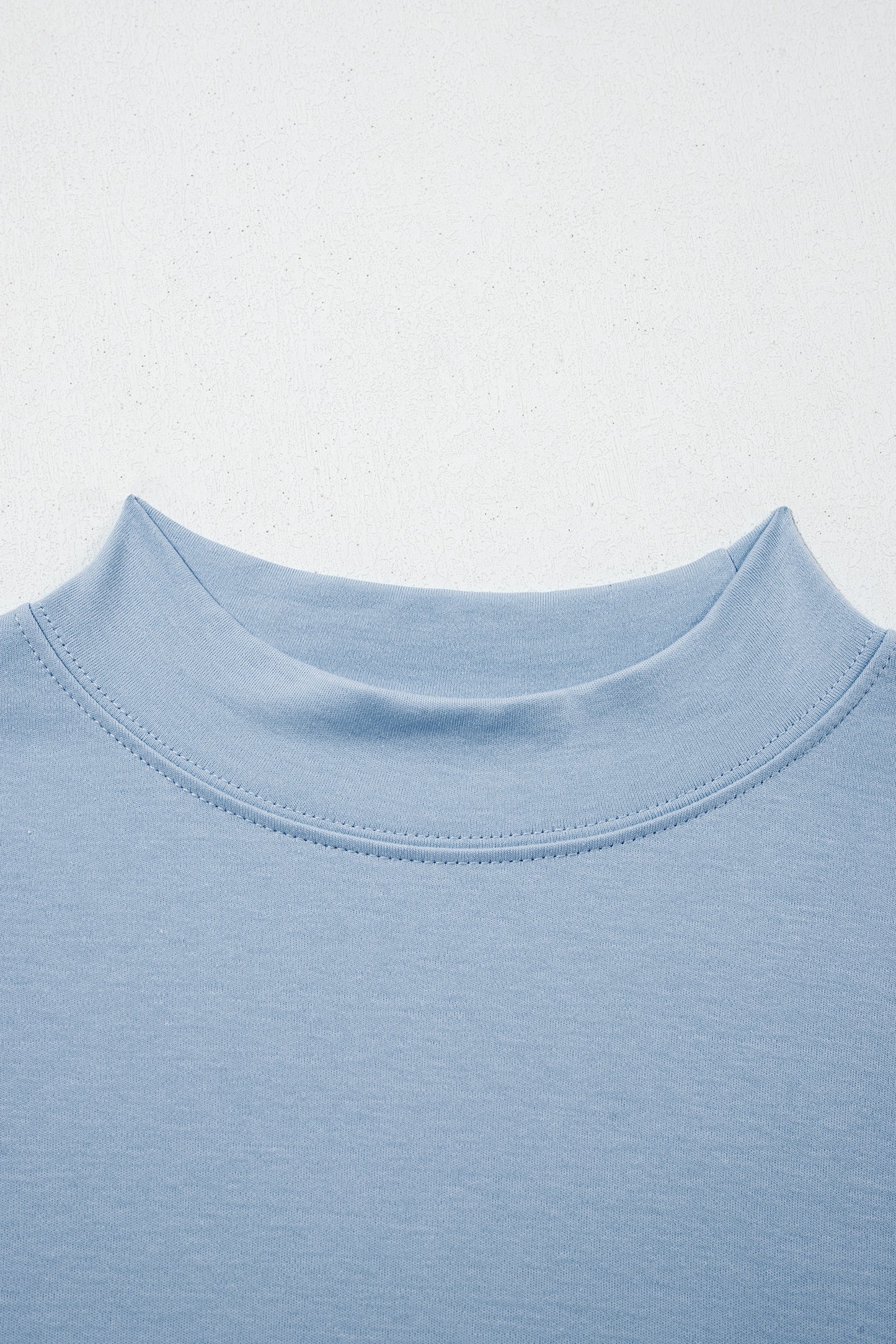 Pink Solid Color High Neck Oversize Tee
