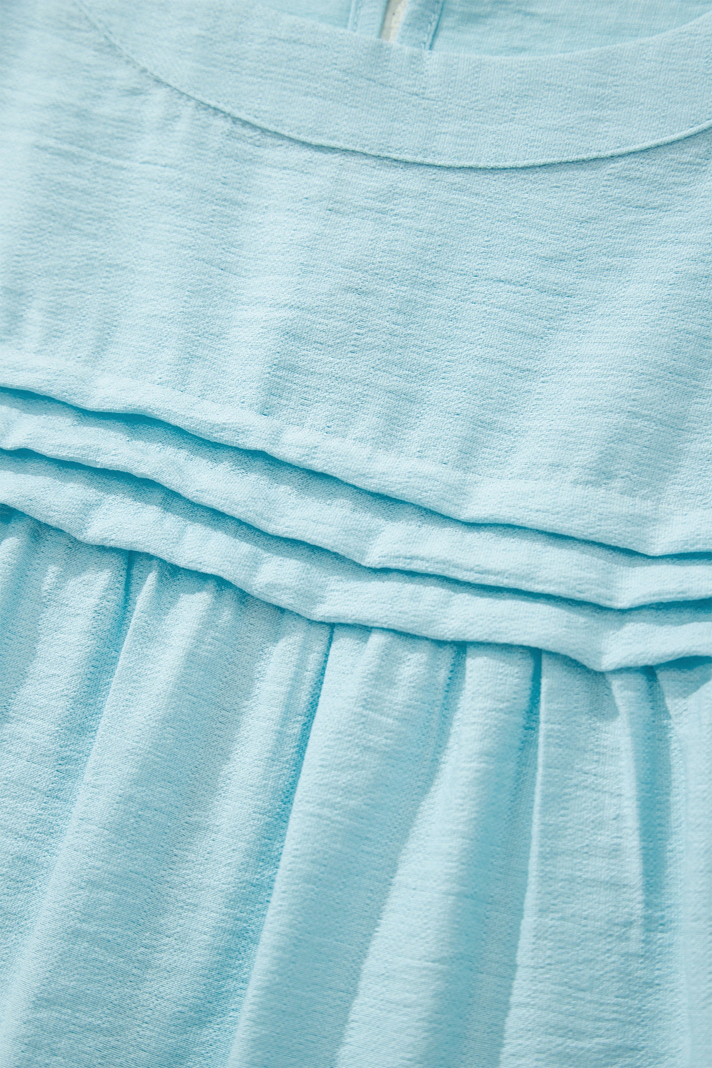 Tie Half Sleeve Pleated Detail Babydoll Blouse
