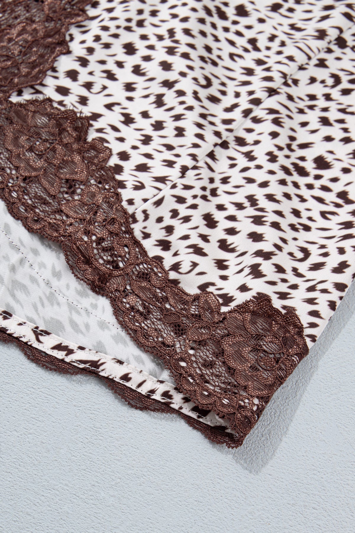 Cheetah Print Trim Split Long Western Skirt