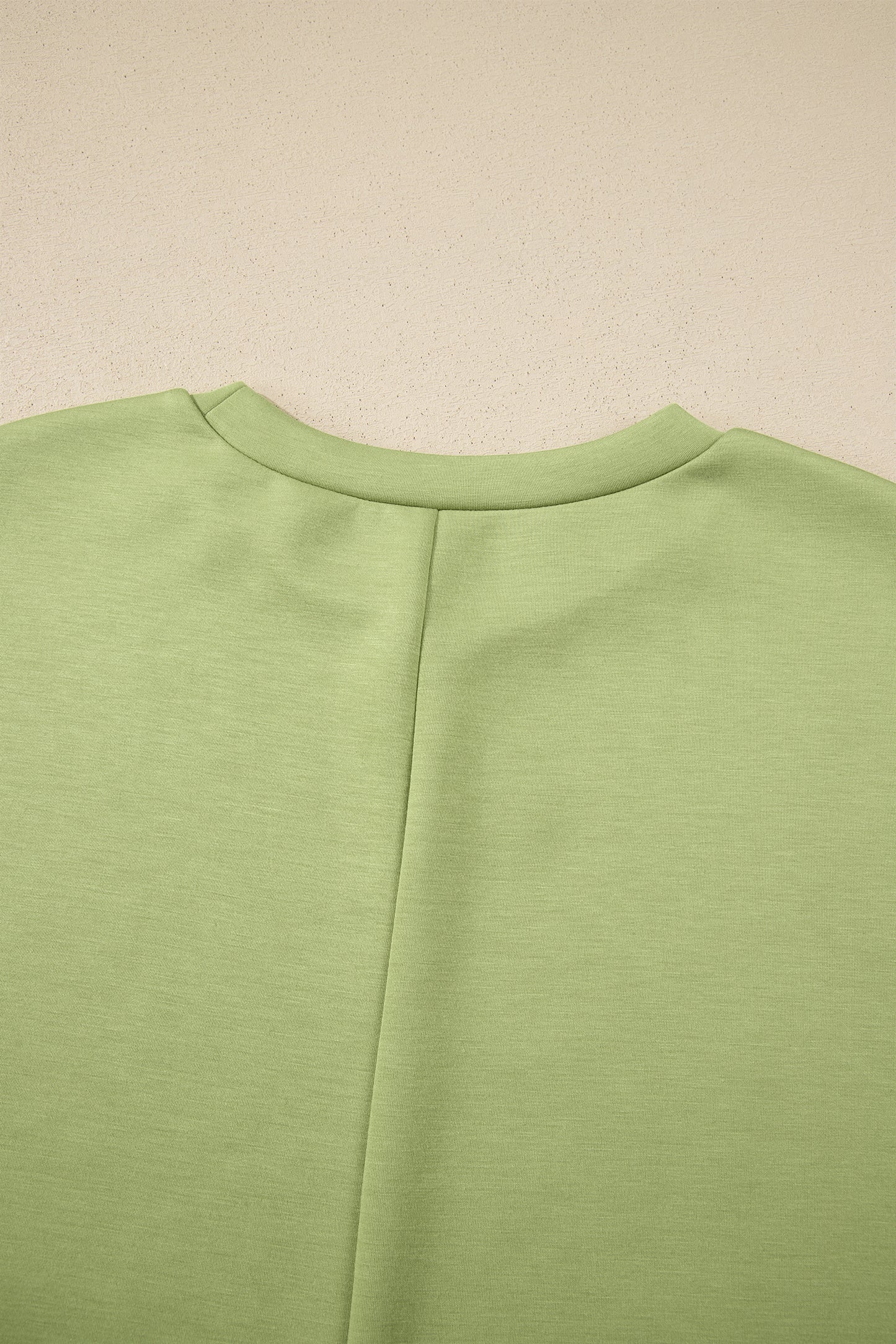 Green Bay Solid Color Long T Shirt Dress with Slits