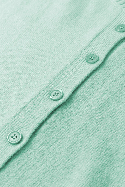 Lavendula 3/4 Sleeve Boxy Knit Button Down Sweater Cardigan