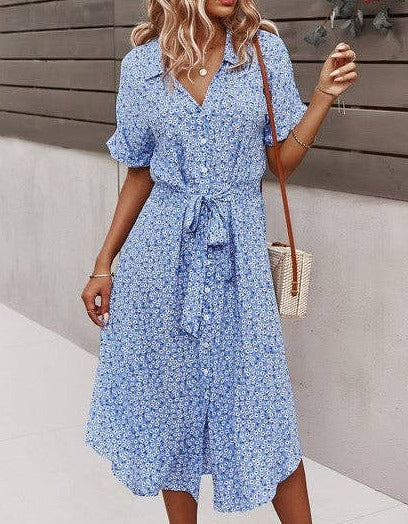 Elegant Floral V Neck Dress | Dress - Women's | Dress, LK, midi dress | Elings