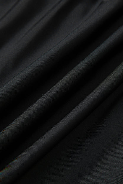 Black Scoop Neck Adjustable Tankini and Matching Skort Bathing Suit