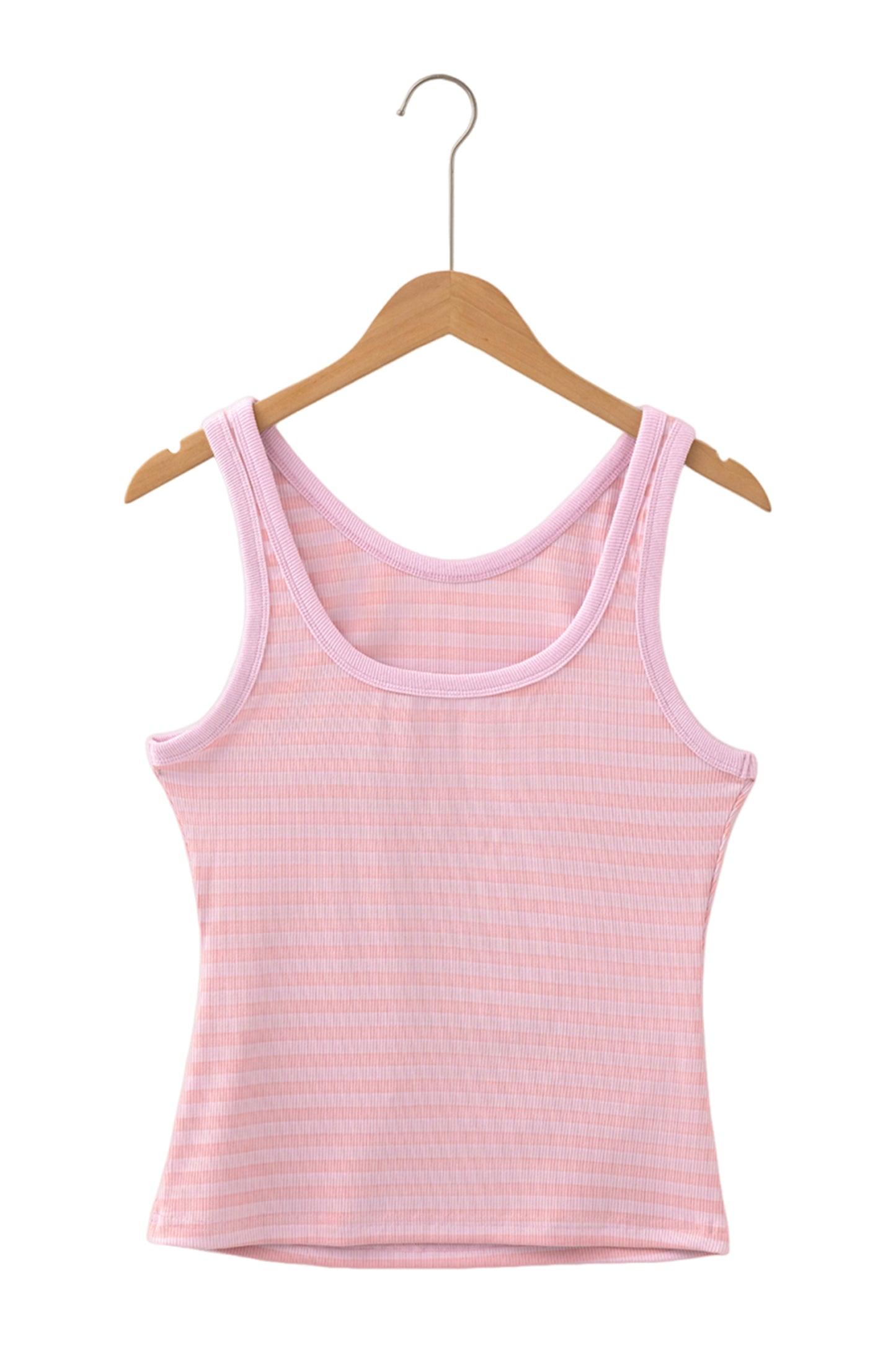 Stripe Ribbed Knit Slim Tank Top