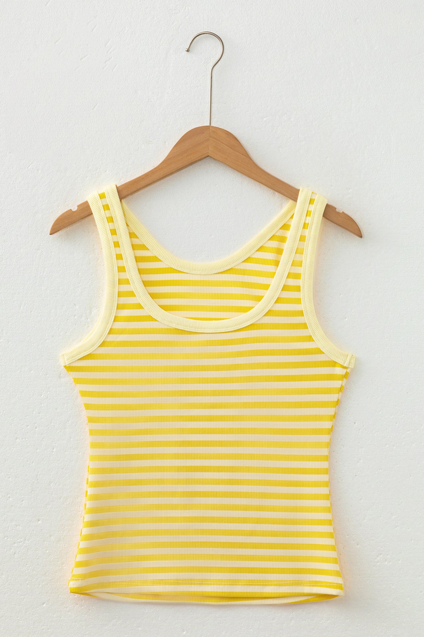 Stripe Ribbed Knit Slim Tank Top