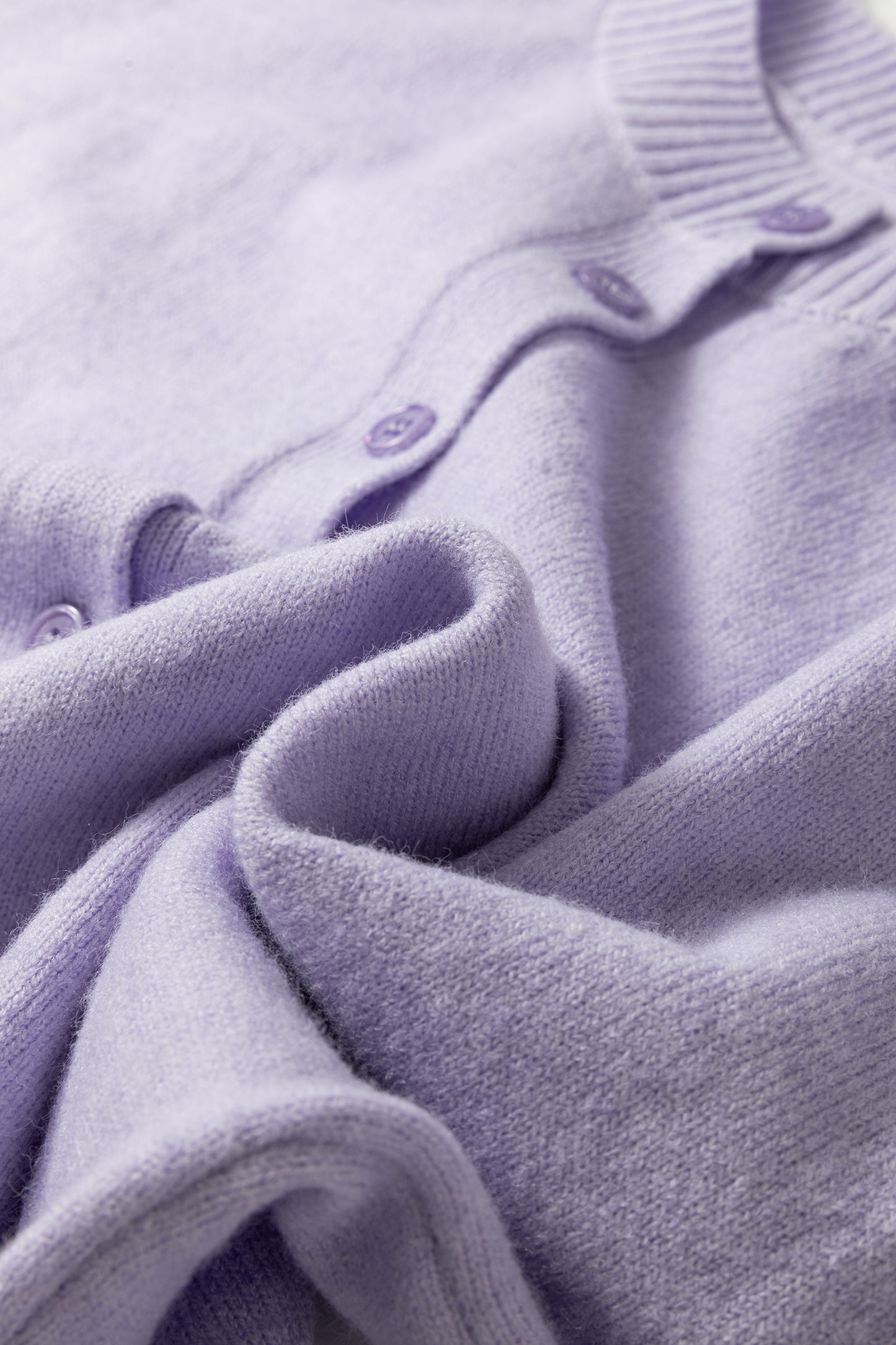 Lavendula 3/4 Sleeve Boxy Knit Button Down Sweater Cardigan