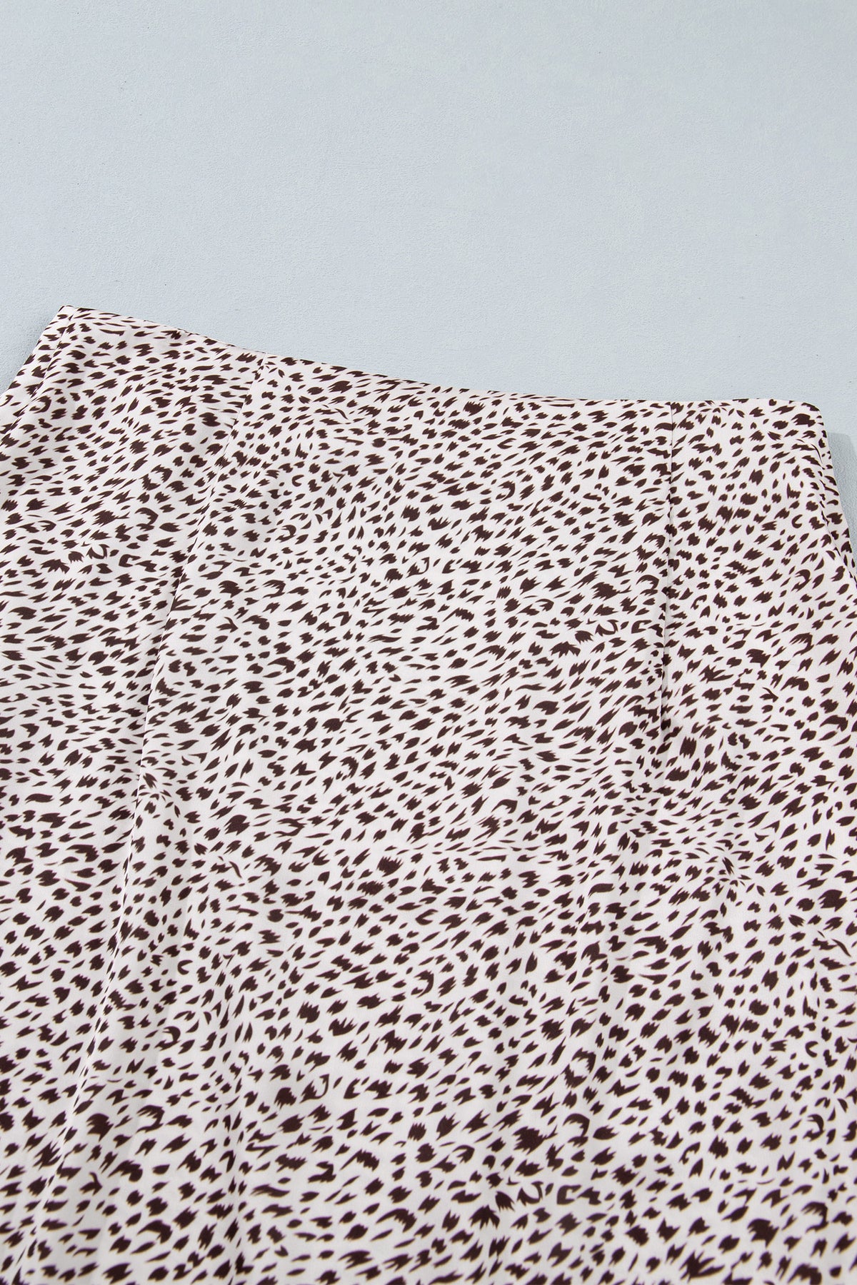 Cheetah Print Trim Split Long Western Skirt
