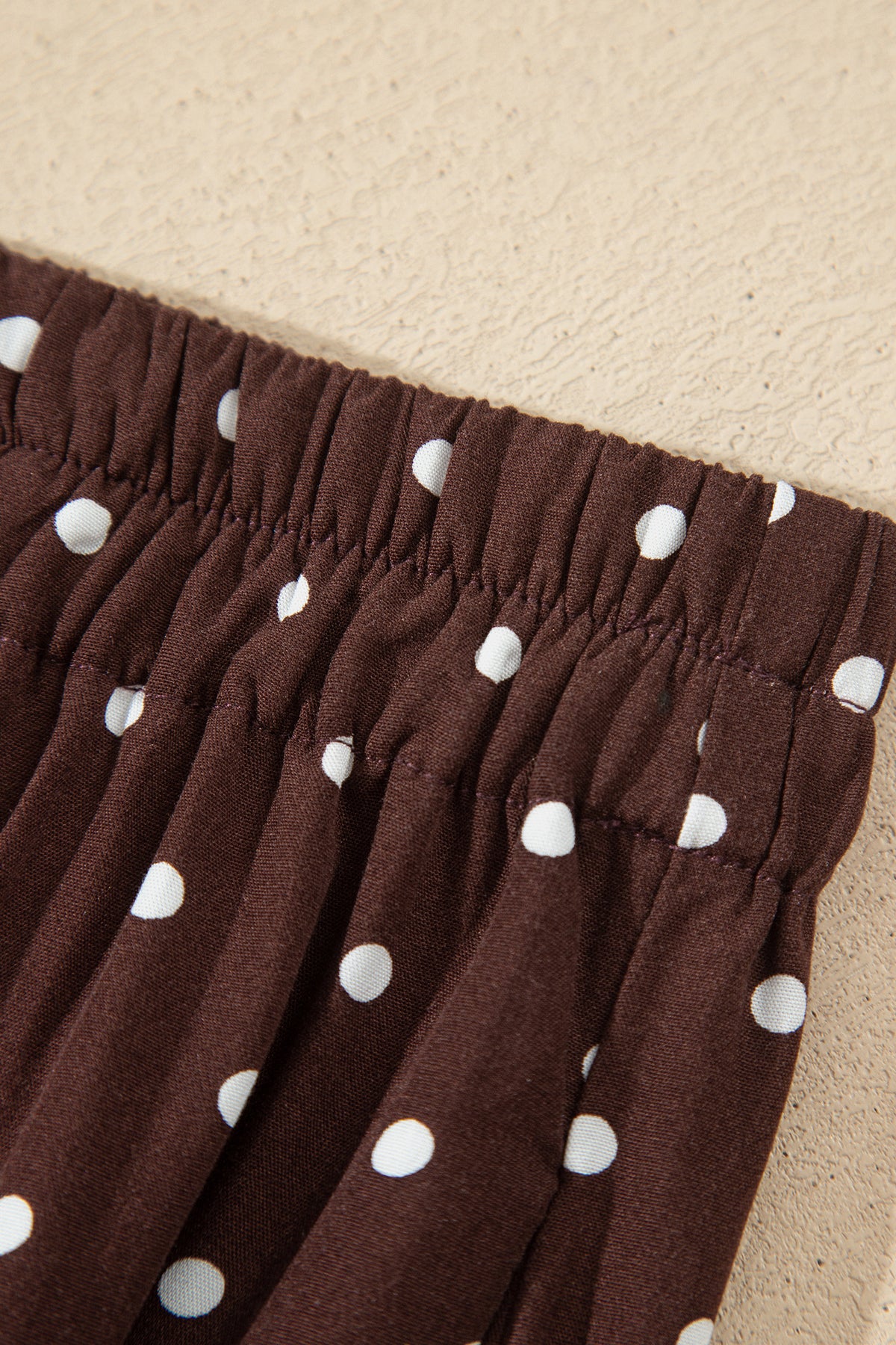 Polka Dot Lace Hem Elegant Long Shift Skirt