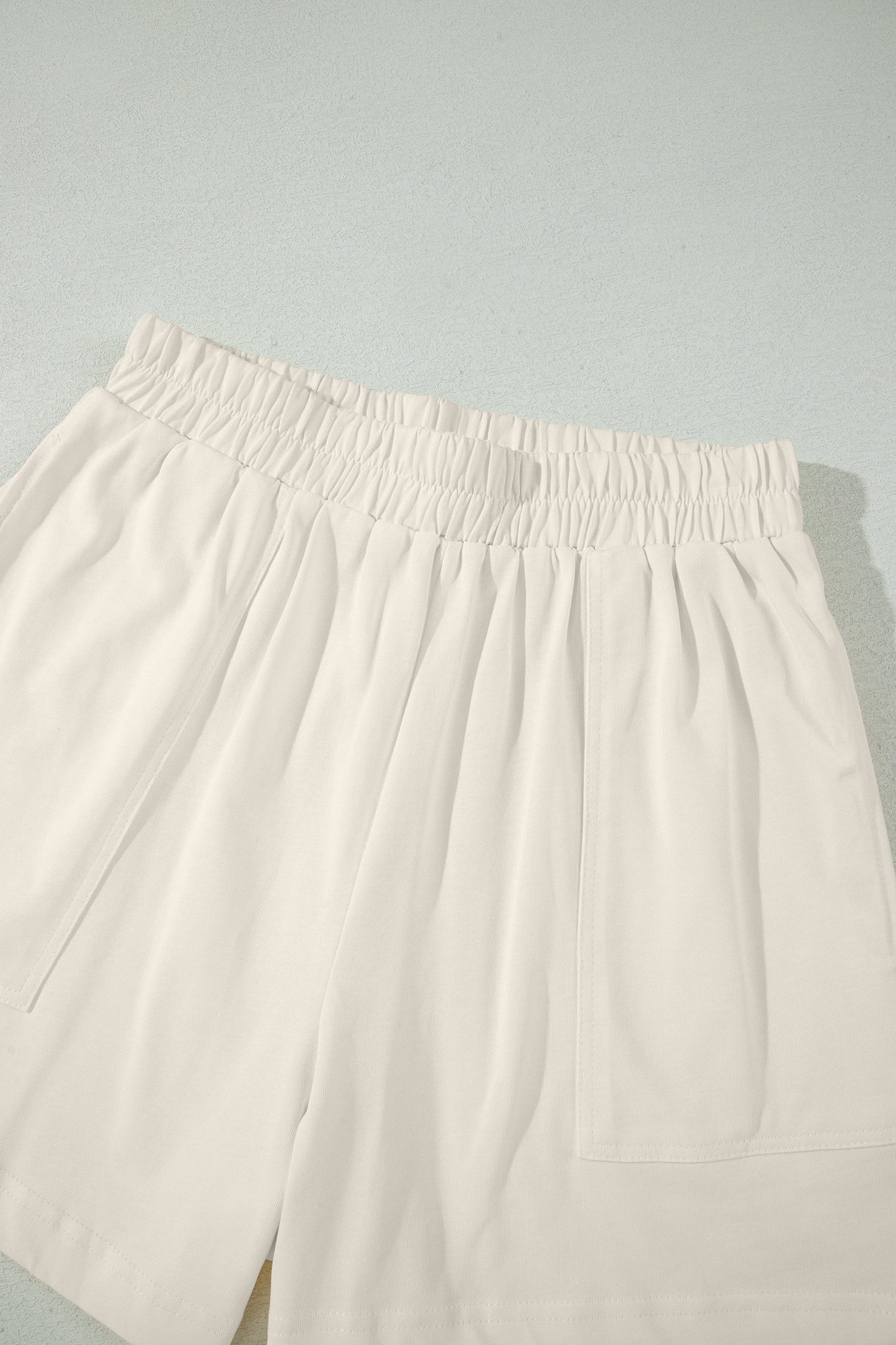 Stitched Detail Loose Tank Top Cotton 2pcs Short Set