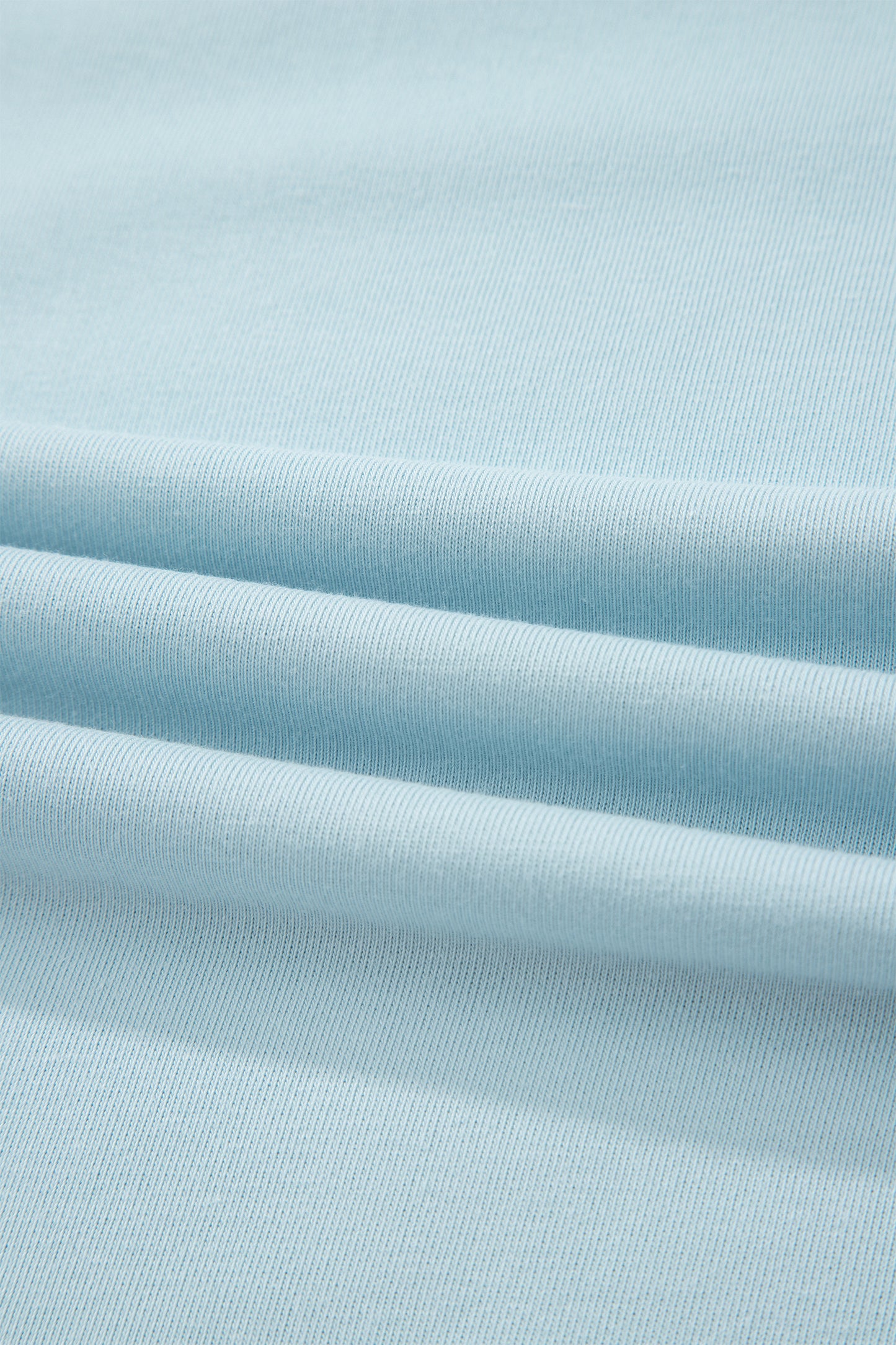 Mist Blue Contrast Trim Round Neck Pocketed Boxy Tank Top Wide Leg Pant Set