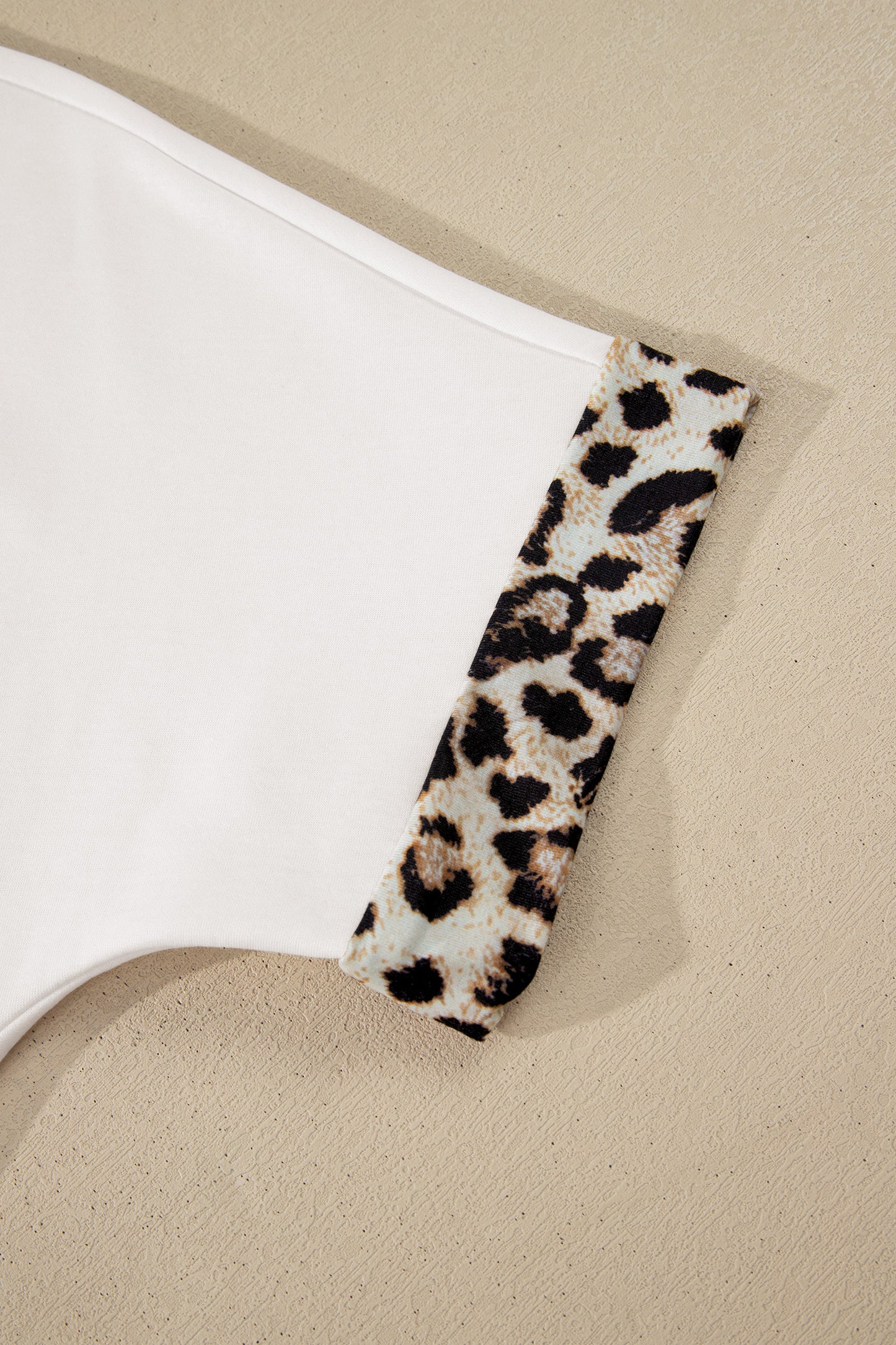 Contrast Leopard Bow Patched Short Sleeve T Shirt Long Dress