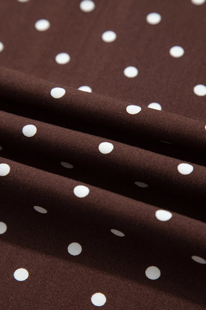 Polka Dot Lace Hem Elegant Long Shift Skirt