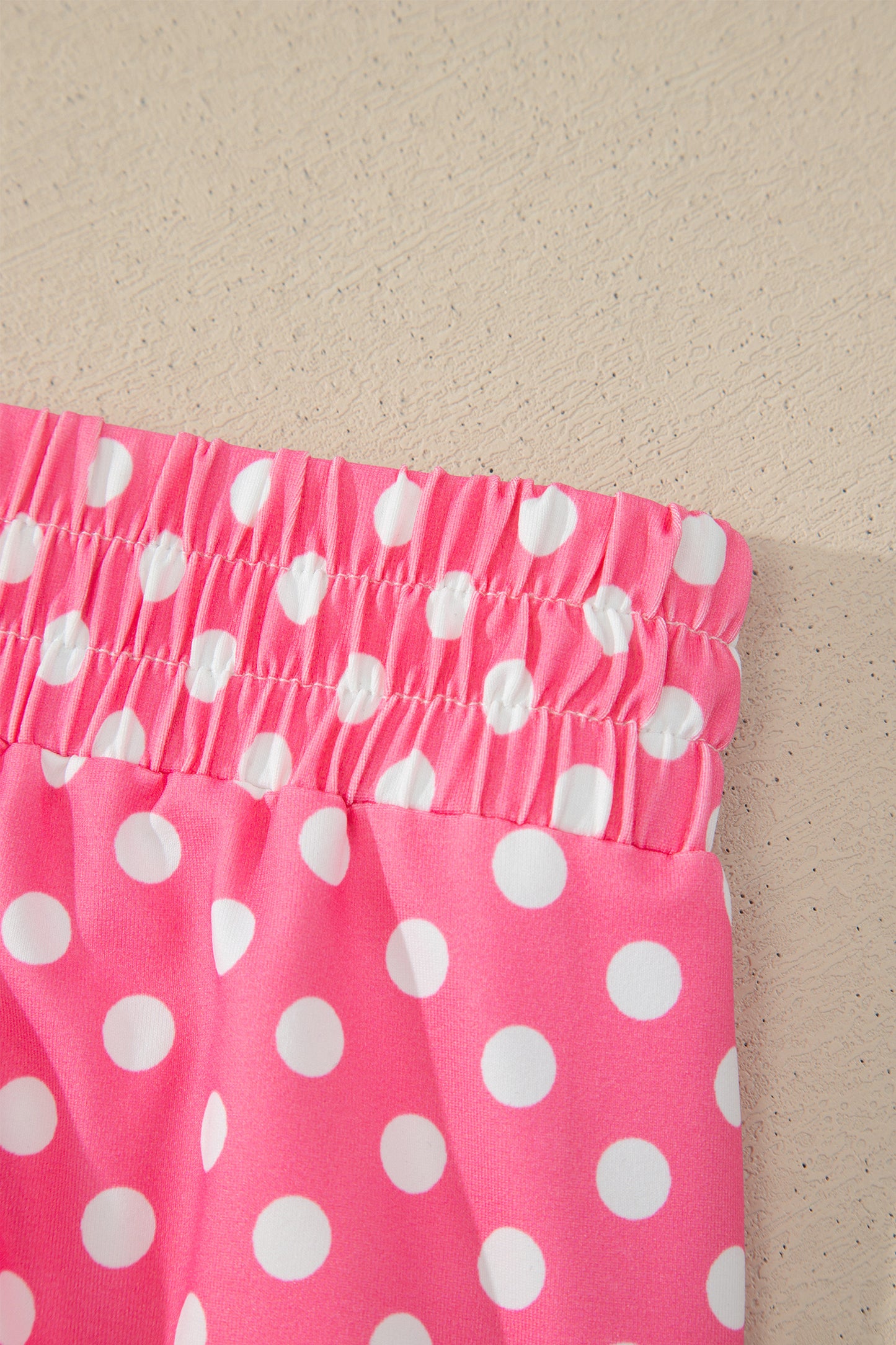 Polka Dot Print Slim Tank Loose Pants 2pcs Outfit
