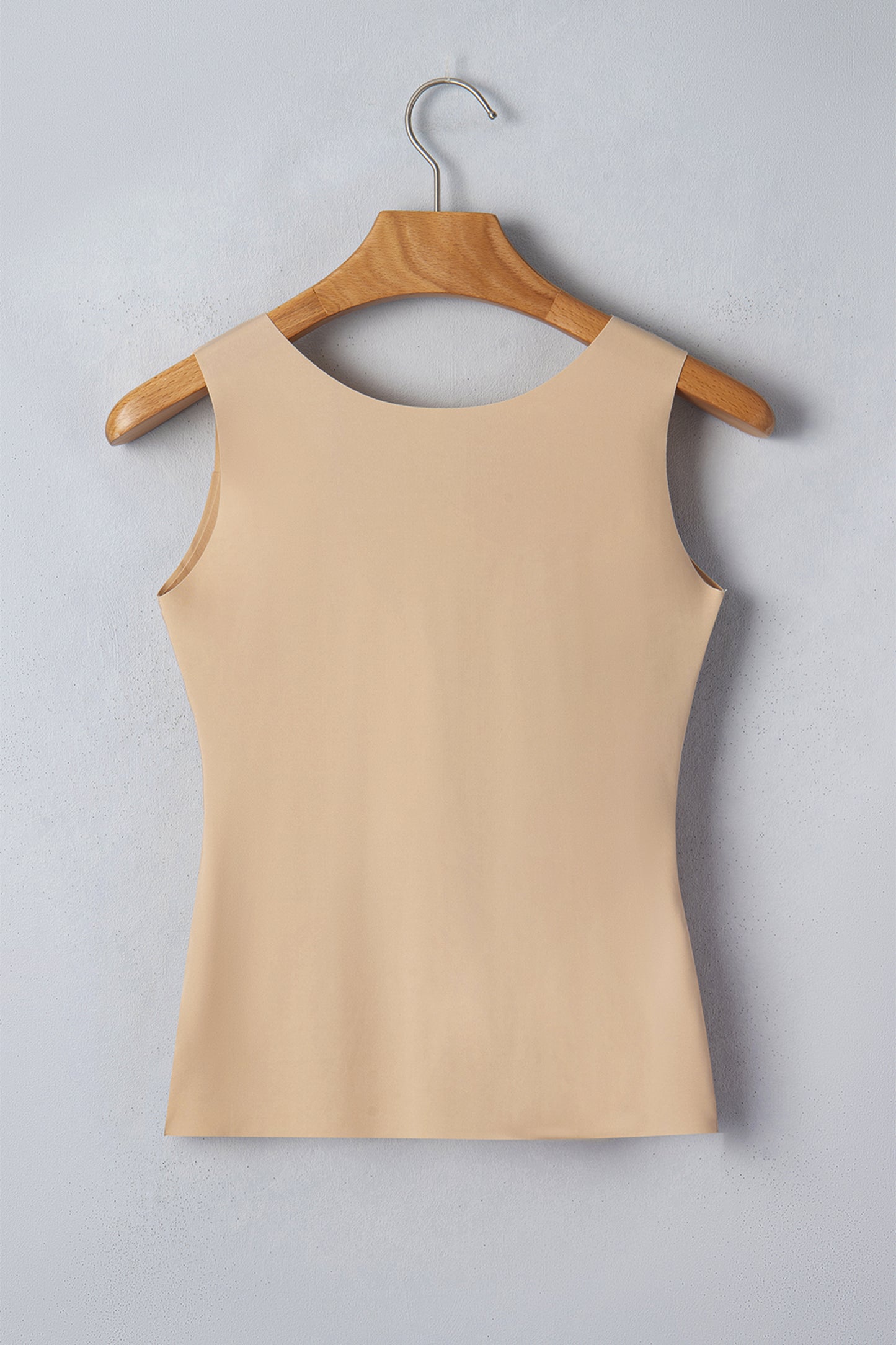 Solid Color Wide Strap Splicing Athleisure Tank Top