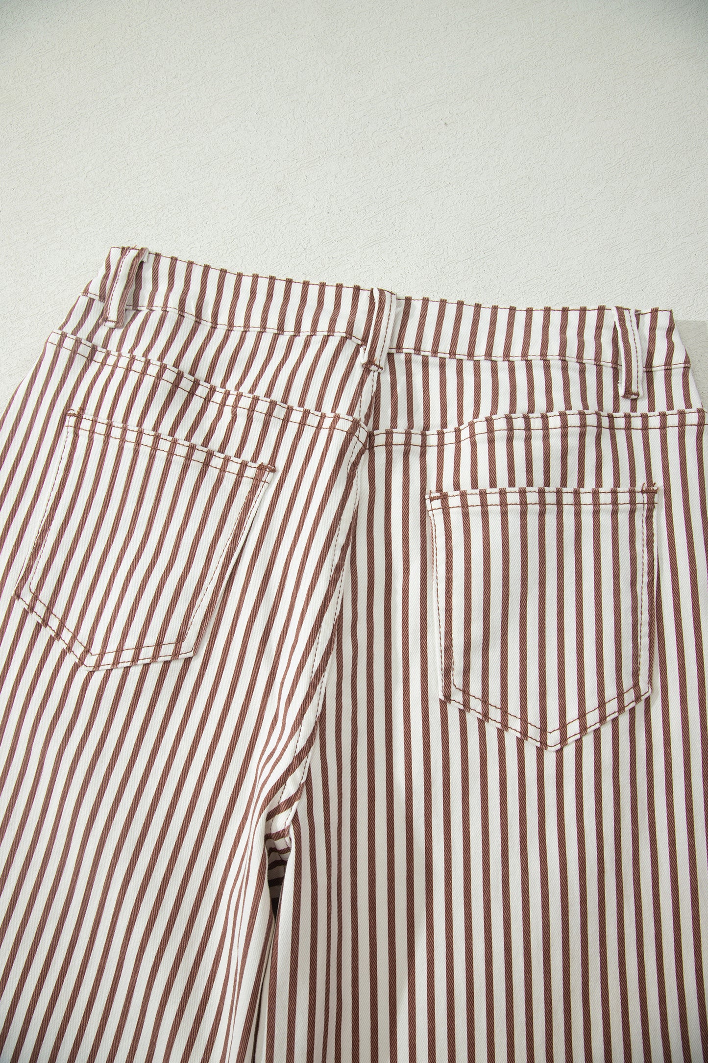 Stripe Casual Barrel Jeans