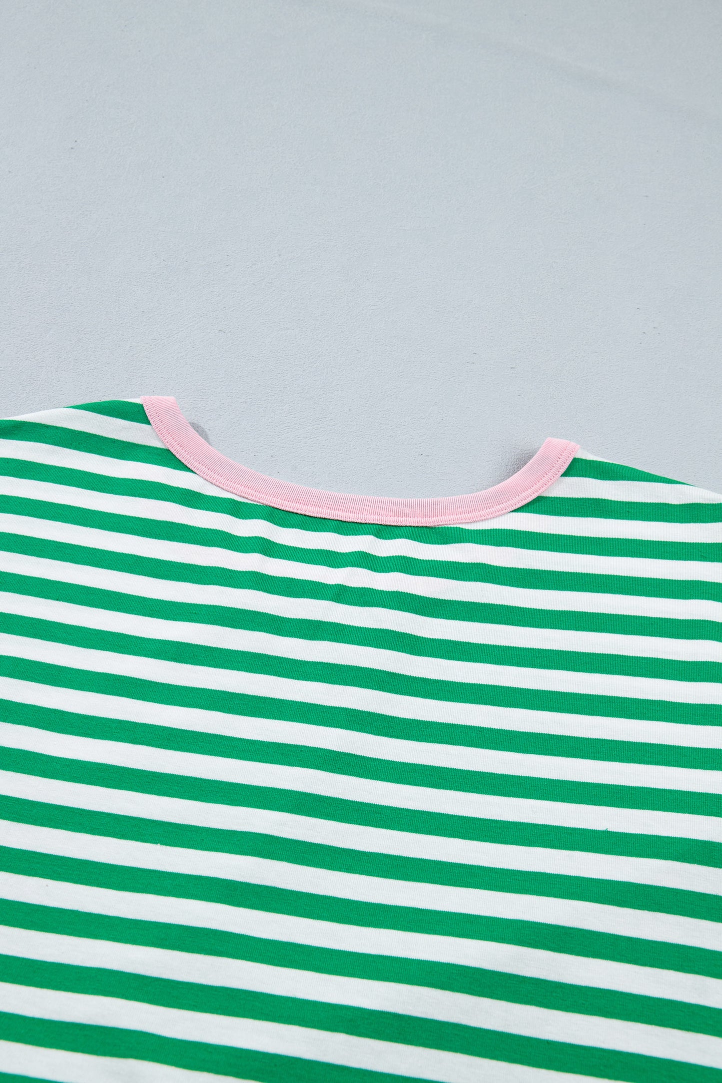 Stripe Nautical Tie Contrast Trim Round Neck T Shirt Mini Dress