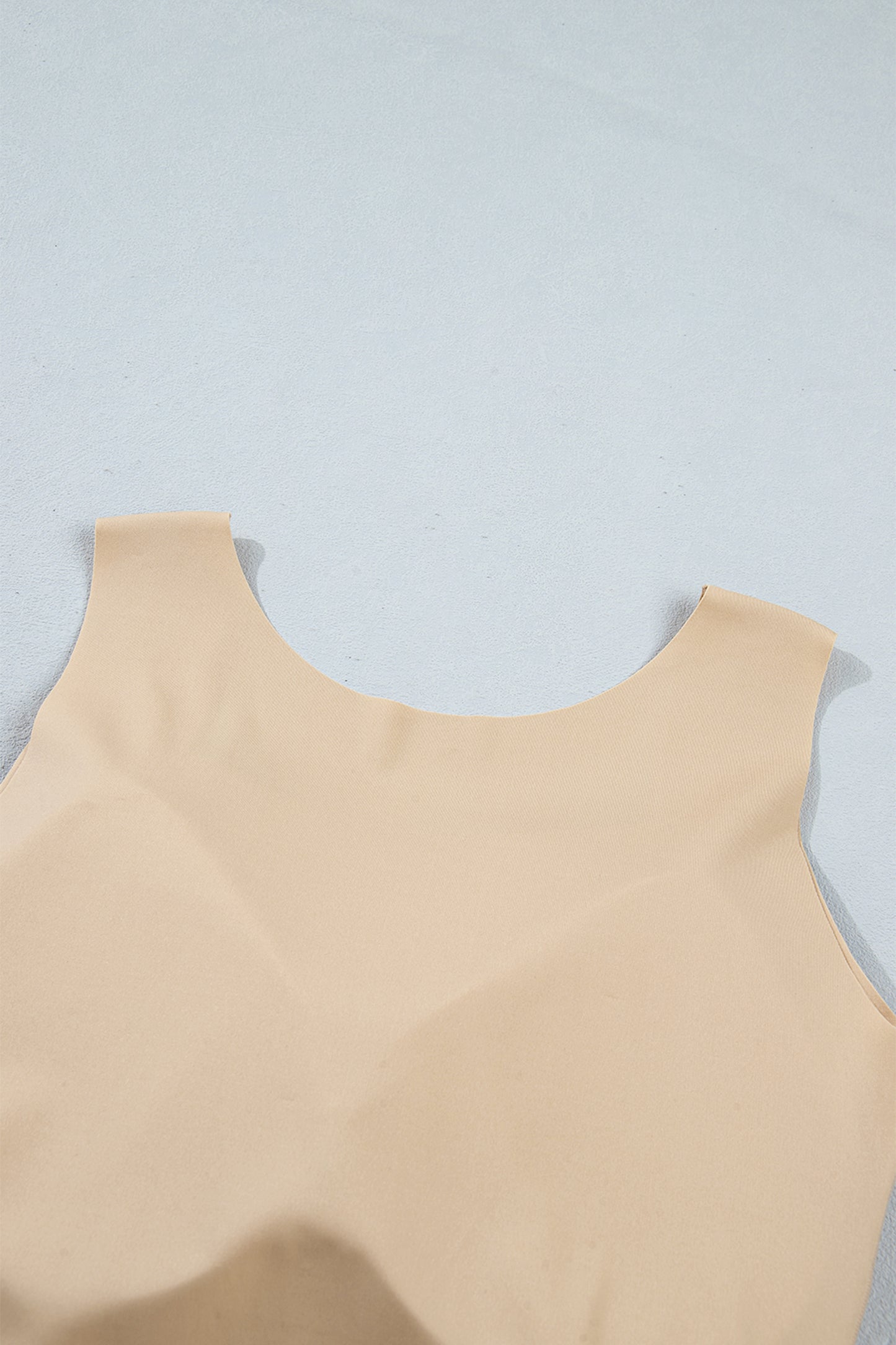 Solid Color Wide Strap Splicing Athleisure Tank Top