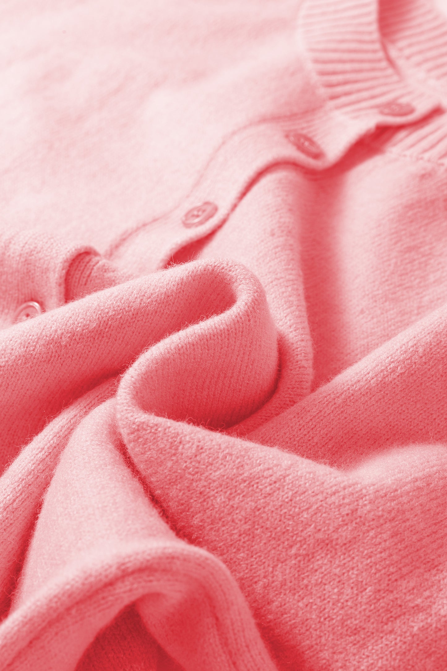 Lavendula 3/4 Sleeve Boxy Knit Button Down Sweater Cardigan