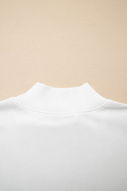Solid Color High Neck Cap Sleeve Loose Top