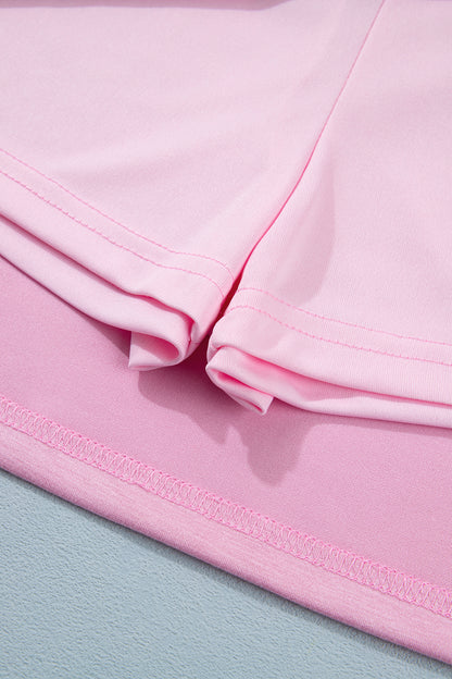Solid Color Sleeveless Zipper Tank and Skort Set
