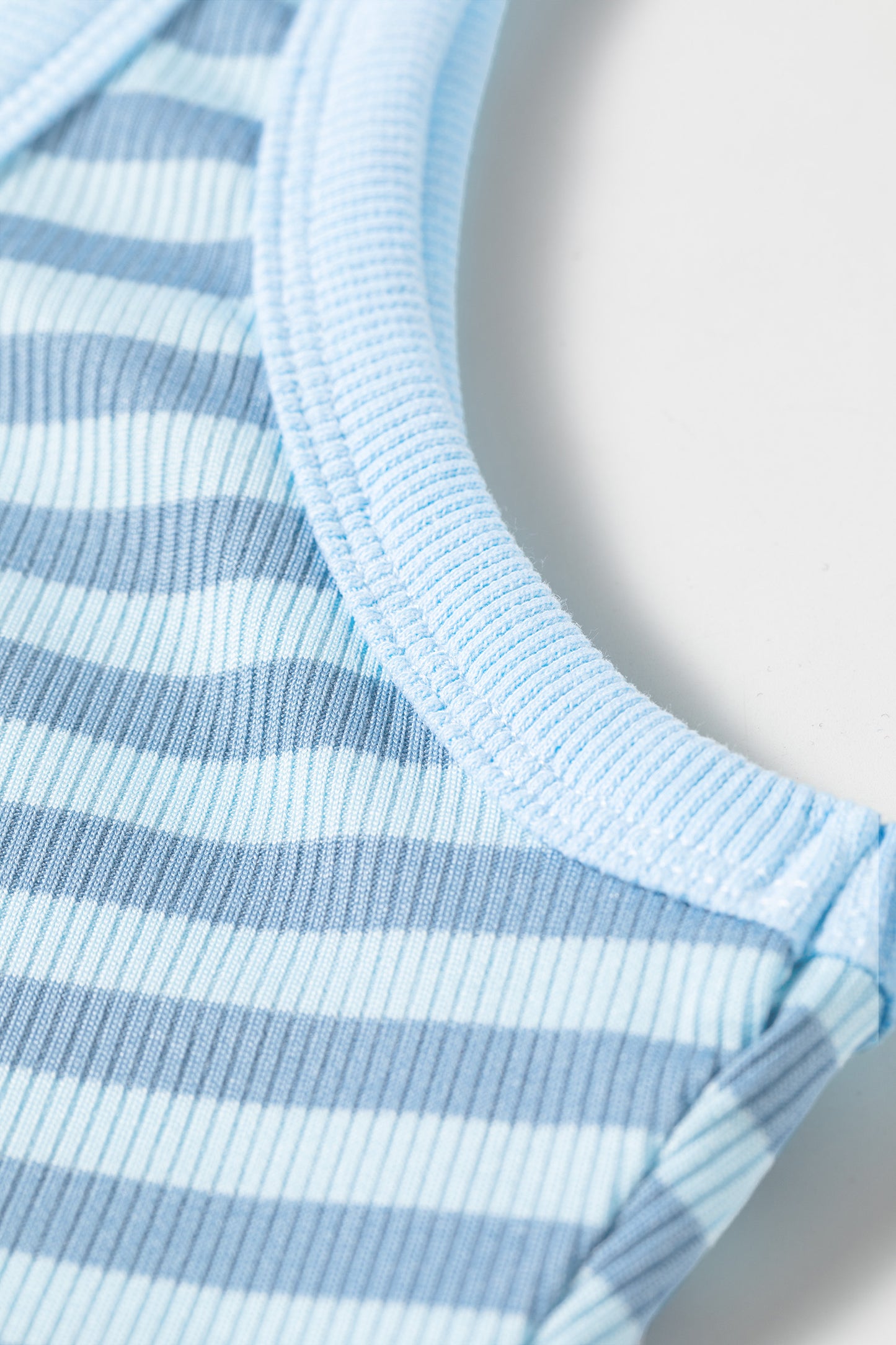 Stripe Ribbed Knit Slim Tank Top