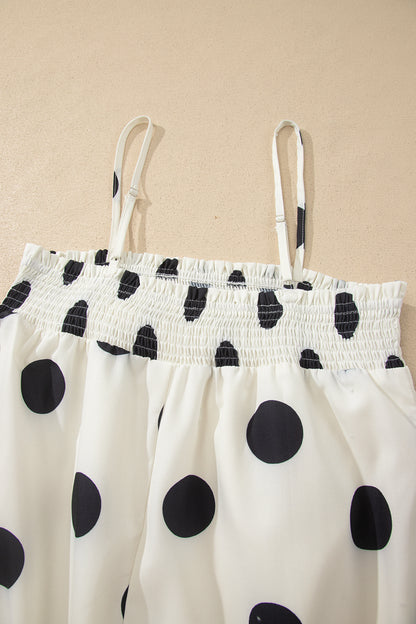 Polka Dot Spaghetti Straps Maxi Dress