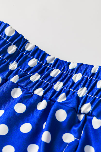 Polka Dot Print Slim Tank Loose Pants 2pcs Outfit