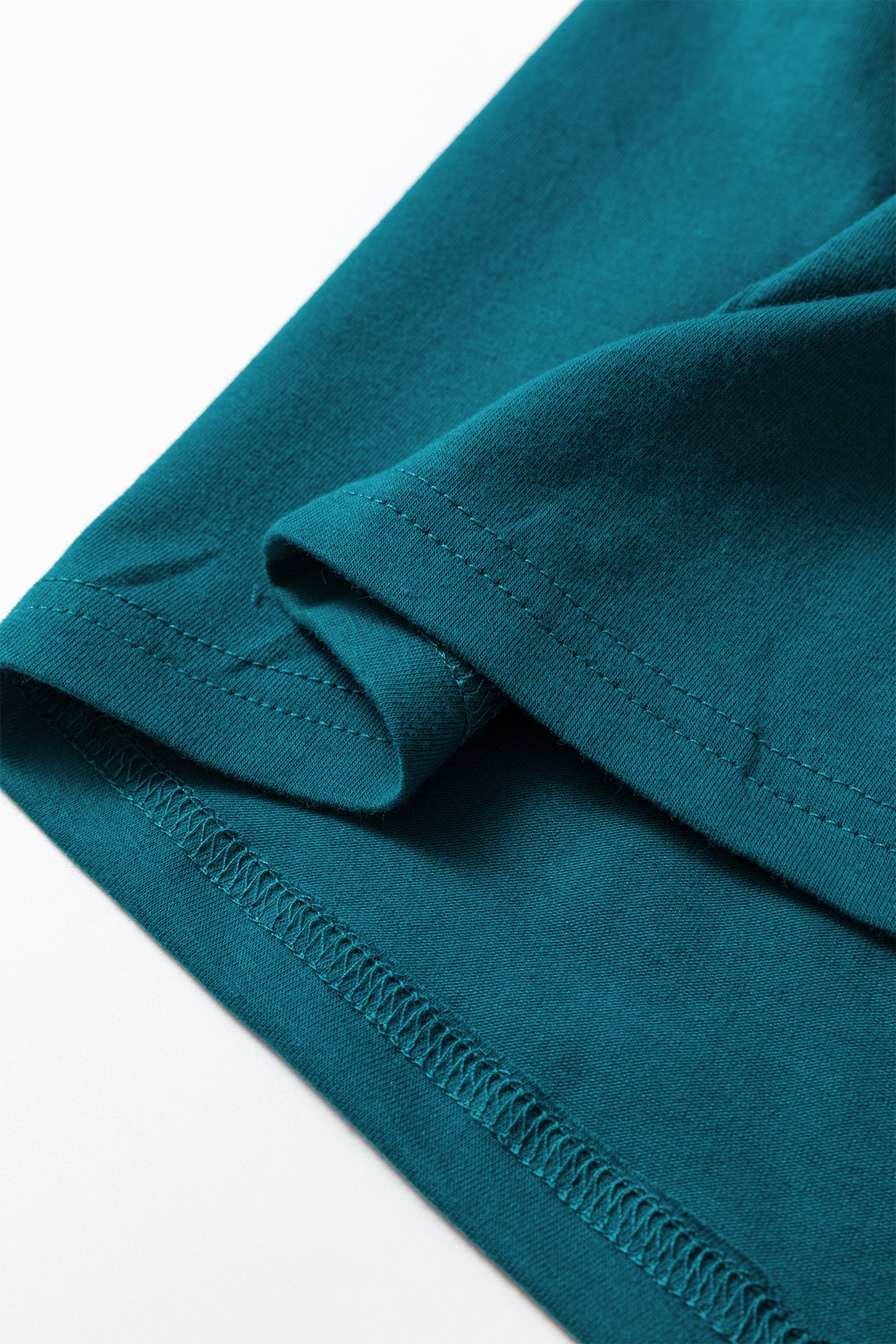 Blue Sapphire Plus Size Solid Color Asymmetric Neck Short Sleeve Blouse