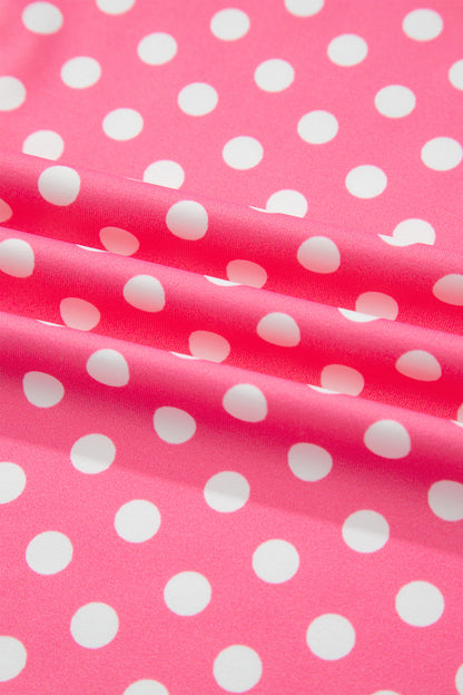 Polka Dot Print Slim Tank Loose Pants 2pcs Outfit