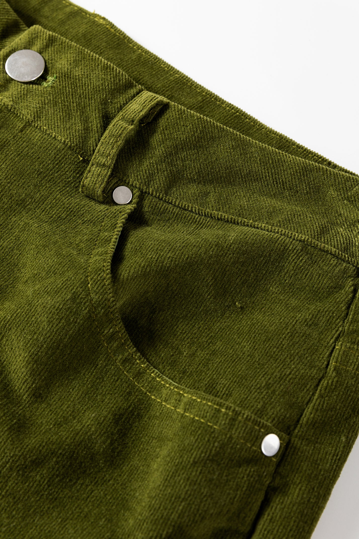 Burgundy Corduroy Solid Color High Waist Wide Leg Pants