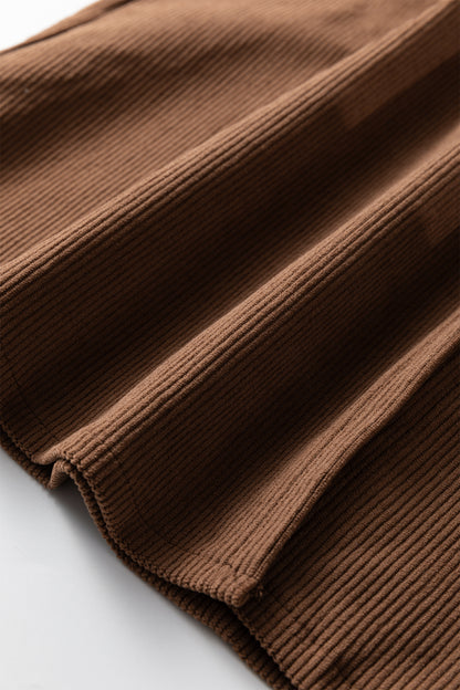 Black Front Slit Shift High Waist Midi Skirt