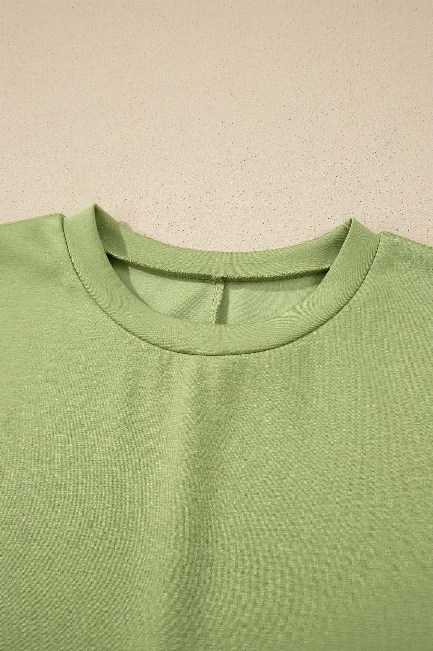 Green Bay Solid Color Long T Shirt Dress with Slits