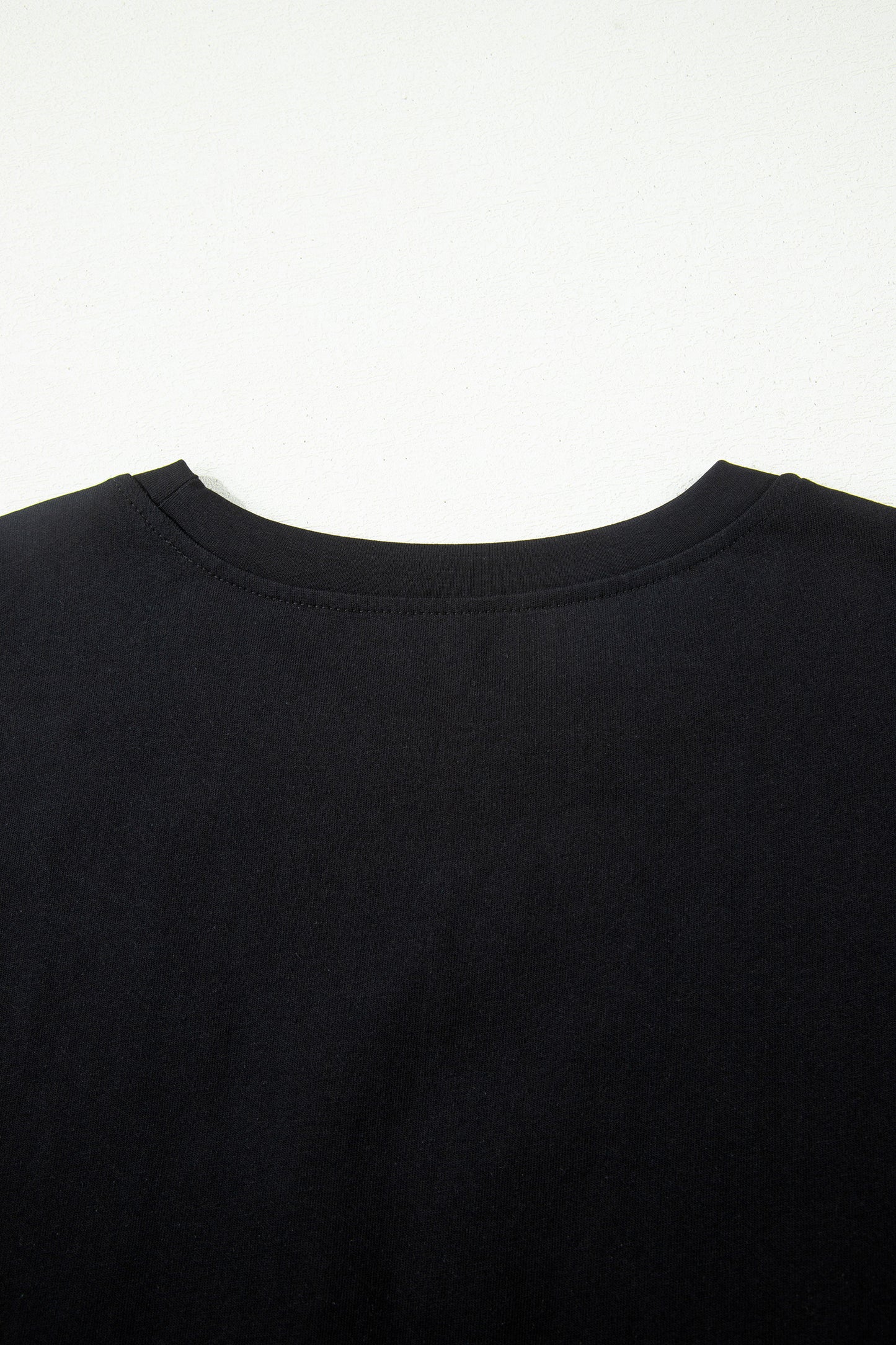 Leopard Bow Embroidered Cotton Round Neck T Shirt