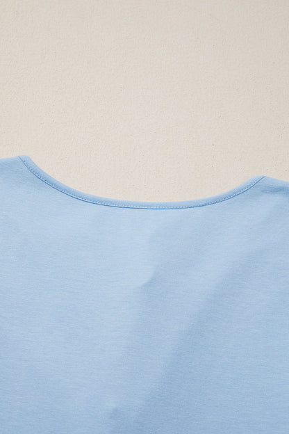 White Plus Size Solid Color Bow Tie Peplum Tank Top