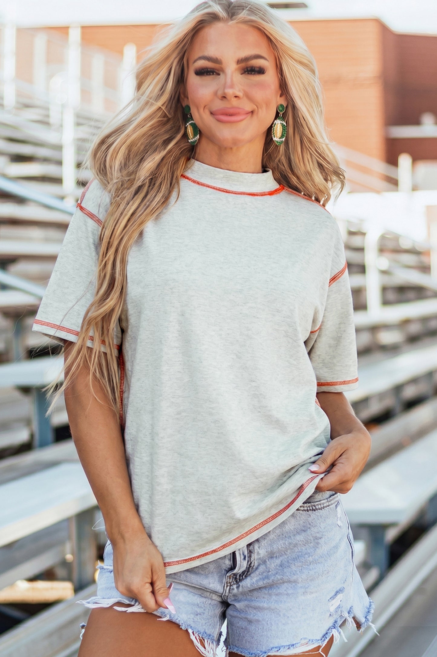Reversible Contrast-Stitched T-Shirt