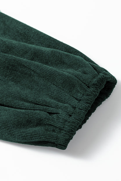 Black Lantern Sleeve Tiered Mini Dress