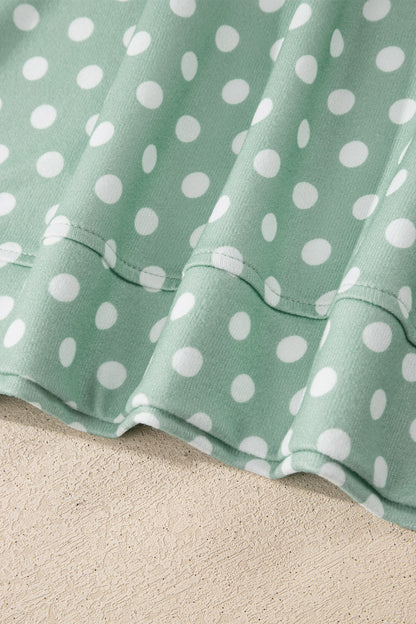 Polka Dot Print Short Set