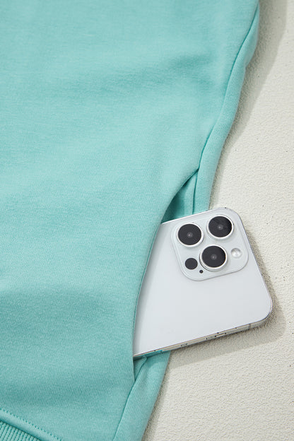 Solid Color High Neck Cap Sleeve Loose Top