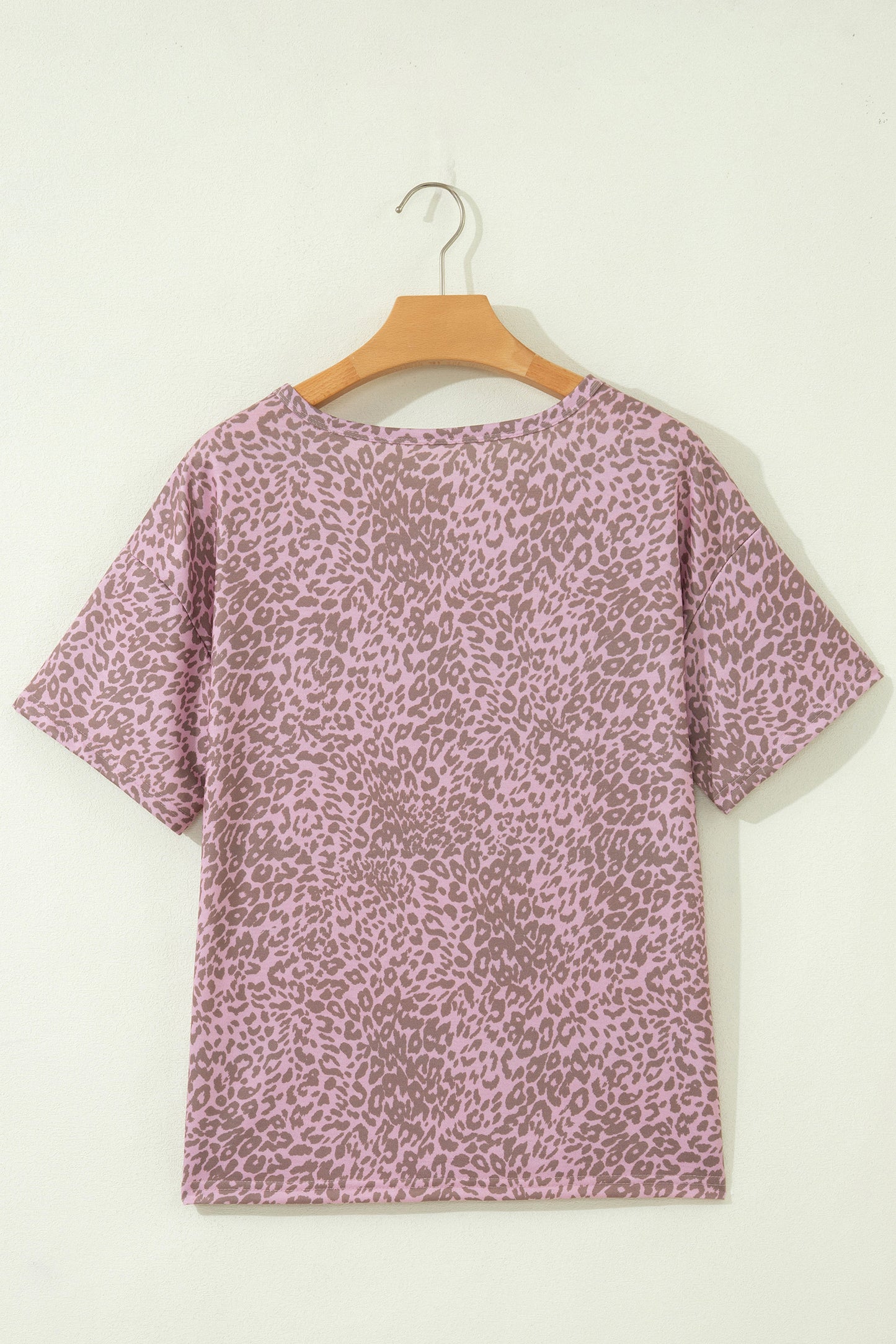 Leopard Retro Studded Star Patch Loose Tee