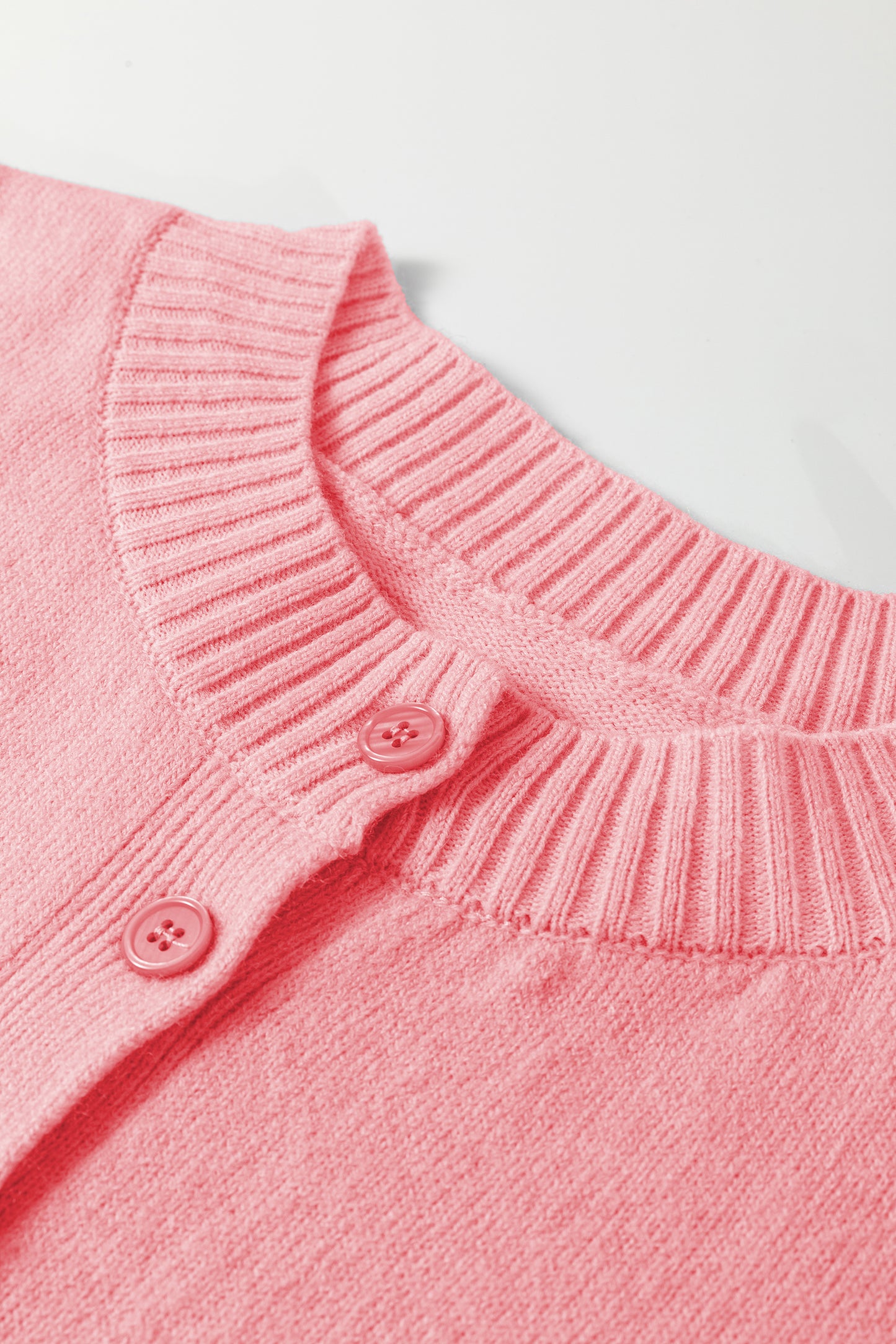 Lavendula 3/4 Sleeve Boxy Knit Button Down Sweater Cardigan