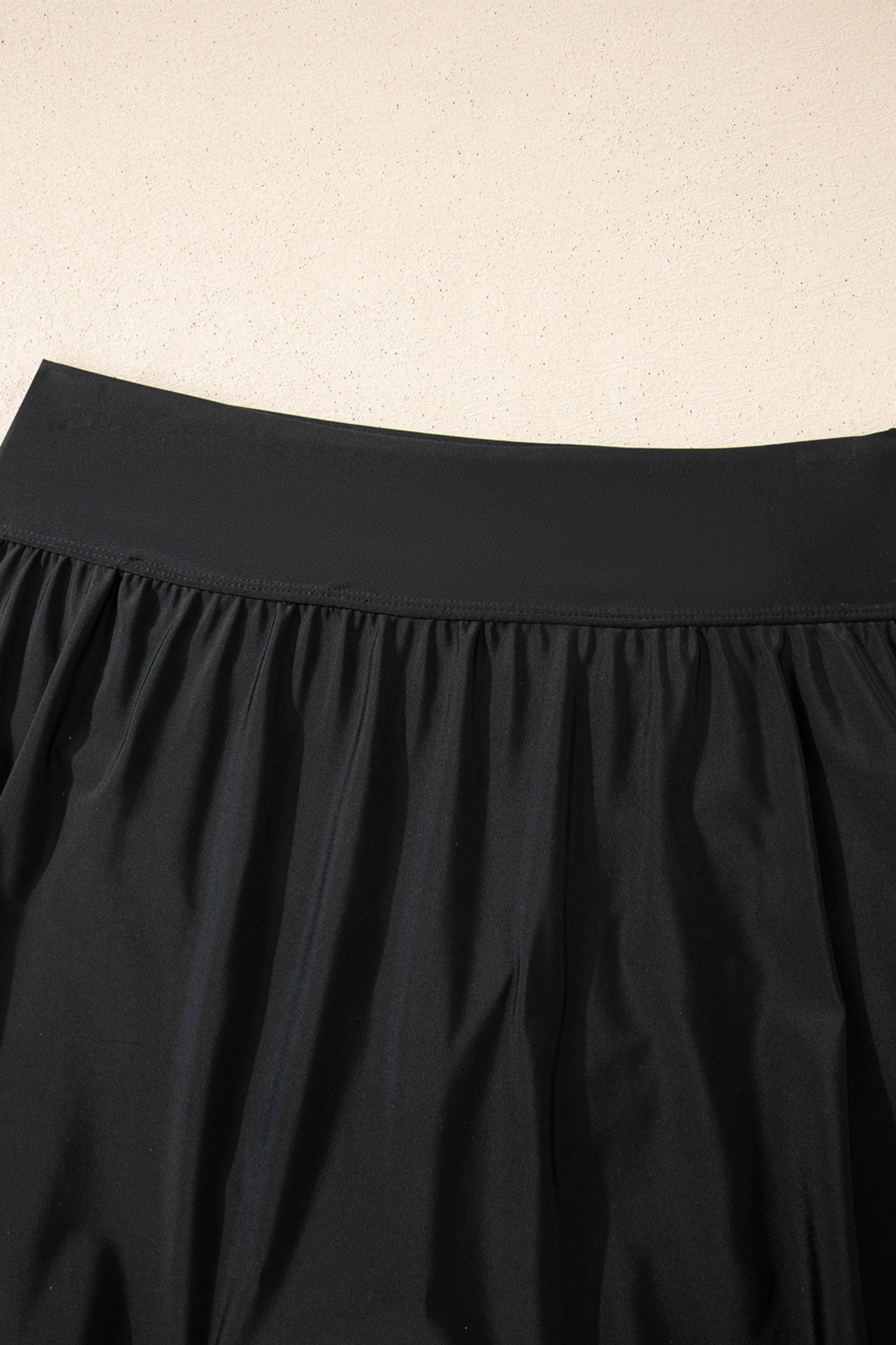 Black Scoop Neck Adjustable Tankini and Matching Skort Bathing Suit