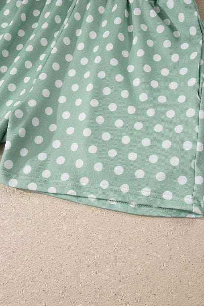 Polka Dot Print Short Set