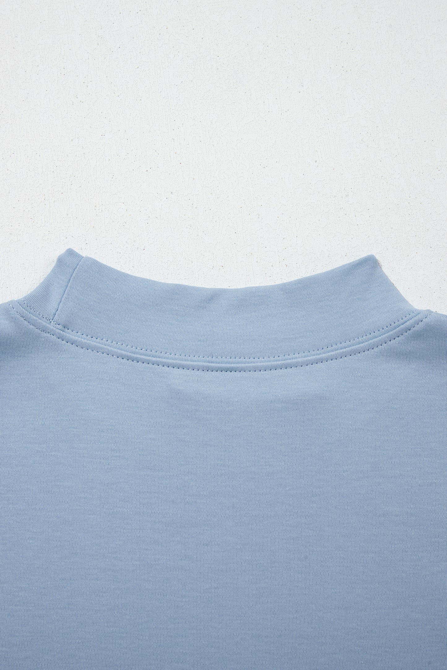 Pink Solid Color High Neck Oversize Tee