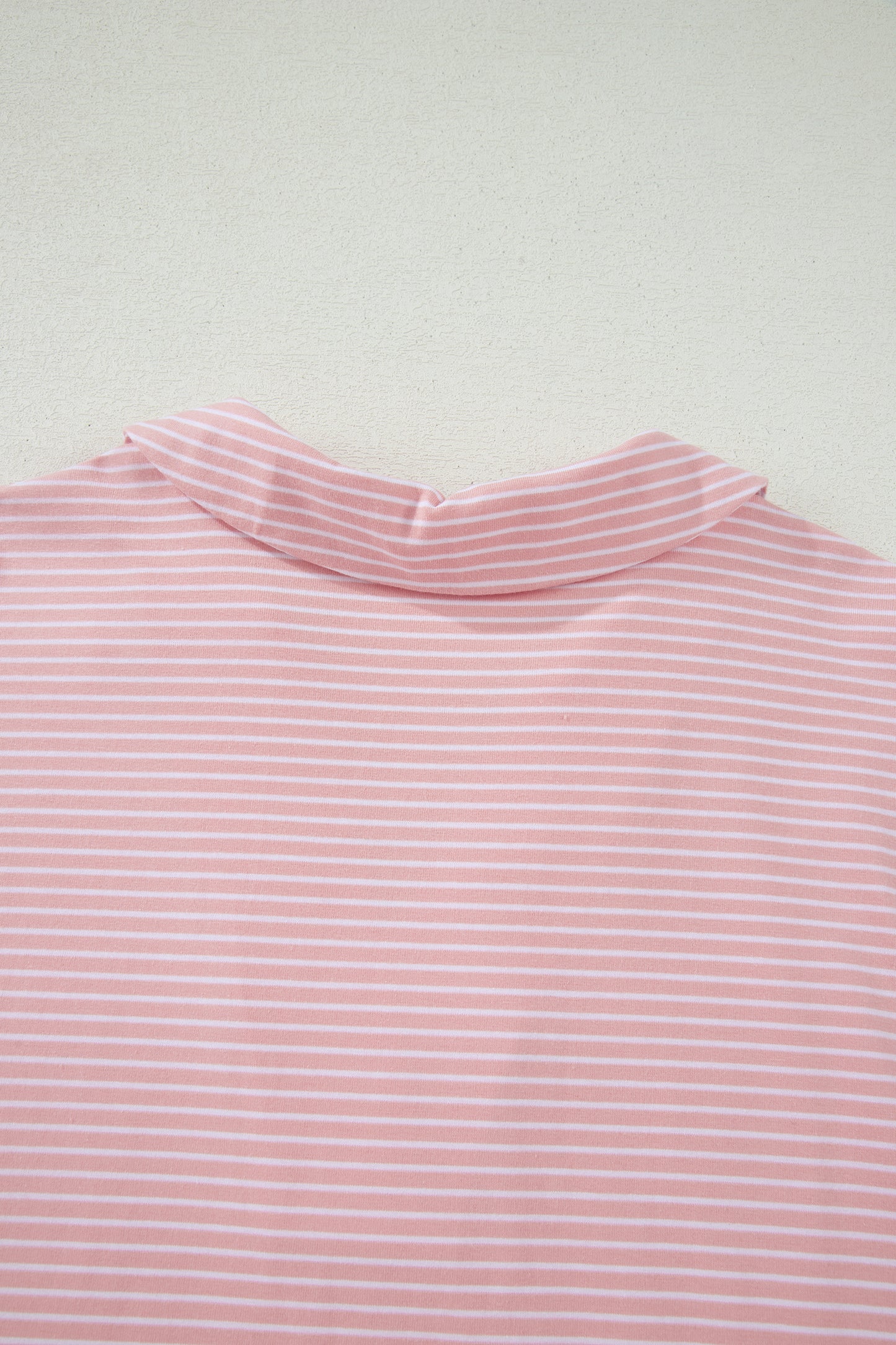 Stripe Dolman Sleeve Polo Shirt and Drawstring Shorts Set