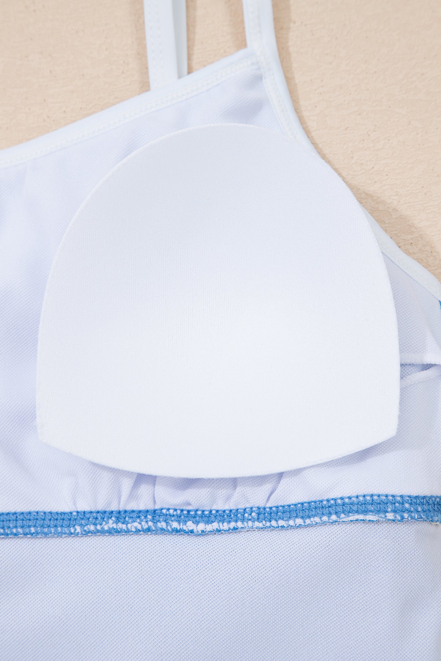 Color Block Edge Ribbed Pocketed Lined Swim Dress