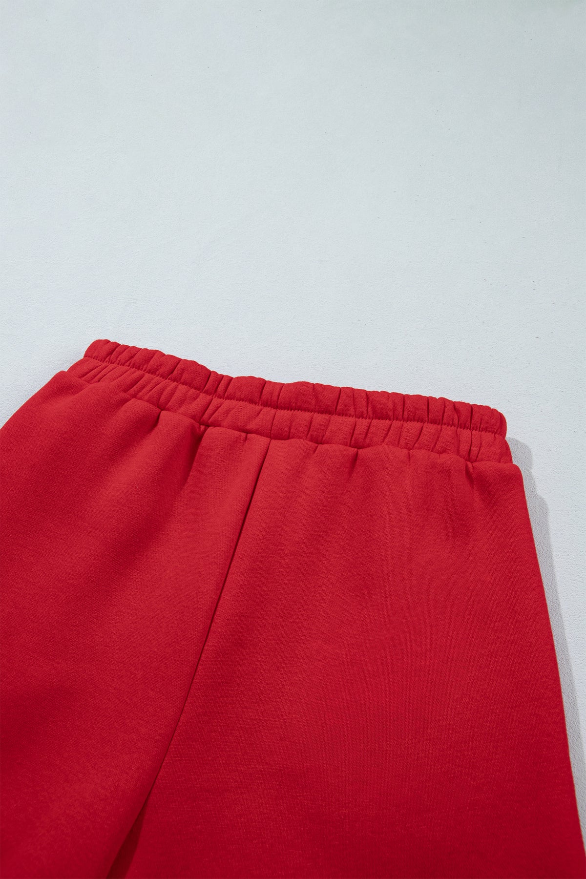 Polka Dot Trim Baggy Pullover 2pcs Short Set
