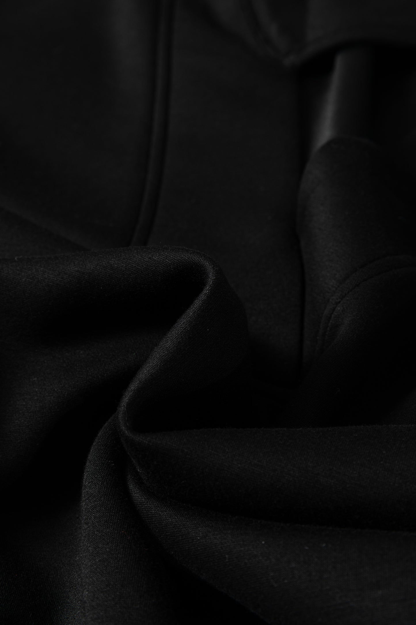 Bristol Black Collared V Neck Pullover Sweatshirt Sweatpants Set