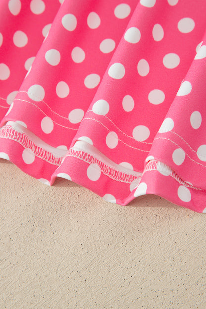 Polka Dot Print Slim Tank Loose Pants 2pcs Outfit