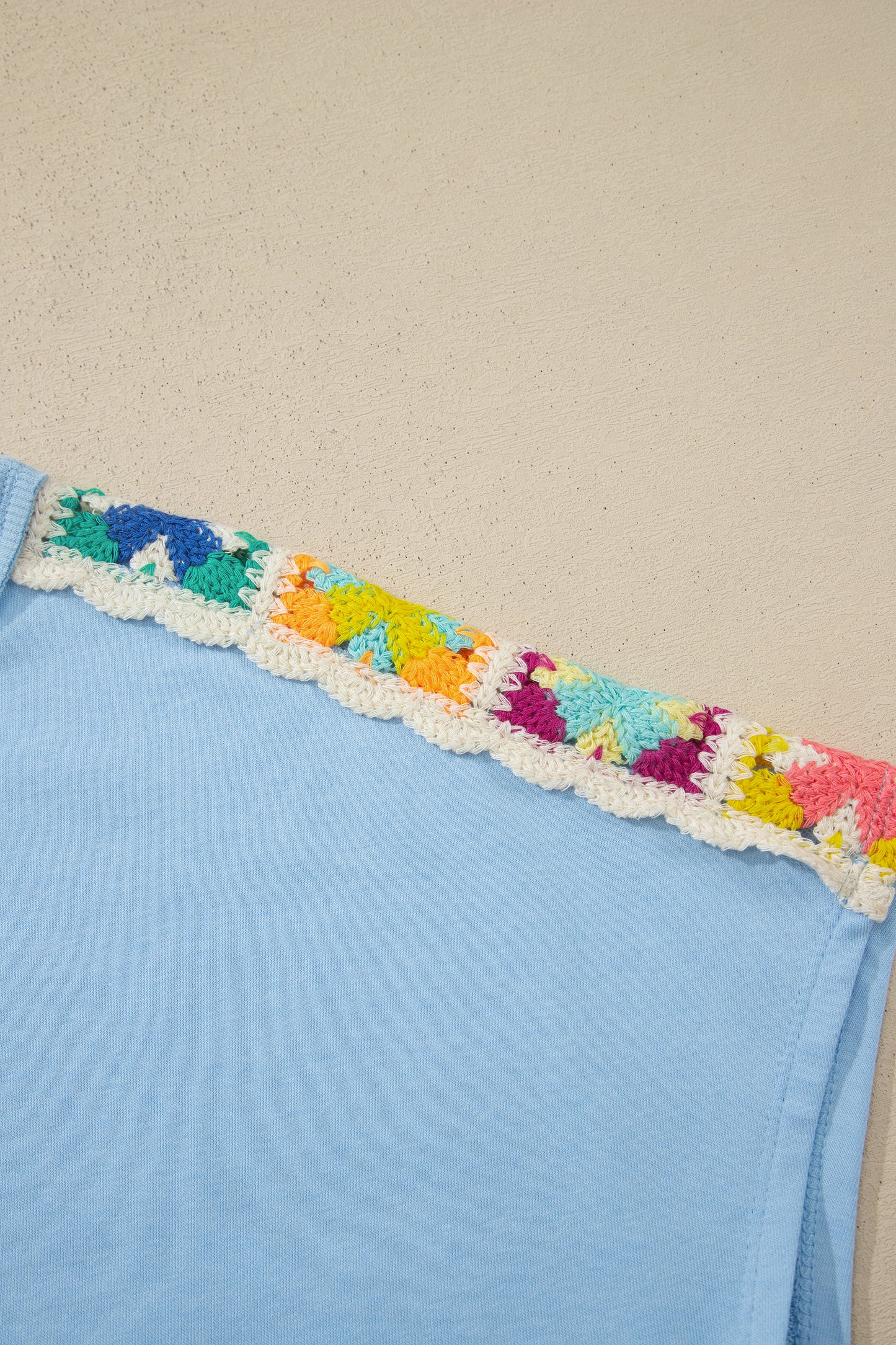 Granny Square Crochet Detail Short 2pcs Set